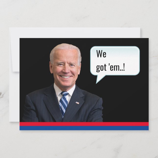 Funny Joe Biden Mens Birthday Suspect Information Einladung (Rückseite)