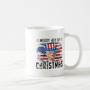 Funny Joe Biden Merry 4. Weihnachten 4. Juli Kaffeetasse