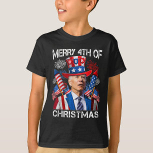 Funny Joe Biden Merry 4. Weihnachten 4. Juli T-Shirt