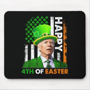 Funny Joe Biden St Patricks Day Happy 4. Juli Mousepad