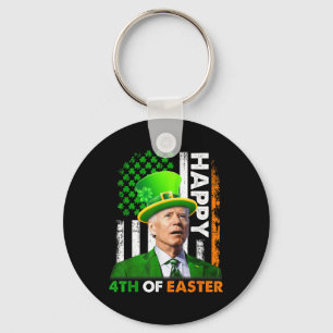 Funny Joe Biden St Patricks Day Happy 4. Juli Schlüsselanhänger