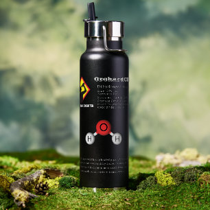 Funny Joke Dihydrogenmonoxid (H2O) Chemie Trinkflasche
