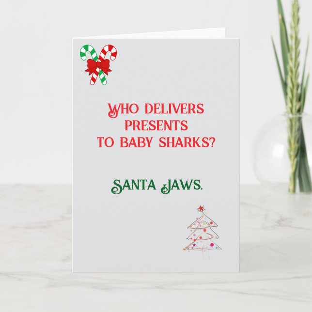 Funny Joke entwarf Weihnachtskarte Karte (Vorderseite)