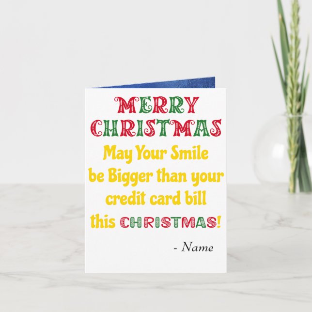Funny Joke Merry Christmas wünscht Karte (Vorderseite)