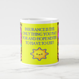 Funny Joke mit Art Pattens Nachricht Jumbo-Tasse