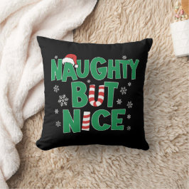 Funny Joke Weihnachts-Spaß Naughty Aber Nice Kissen