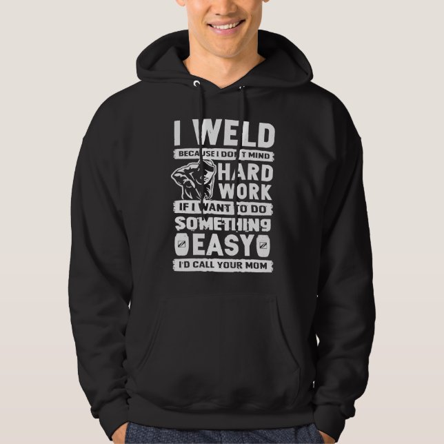 Funny Jokes Welder gestörte Vintage Schweißnaht Hoodie (Vorderseite)