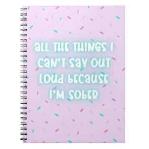 Funny Journal für Sobriety Notizblock