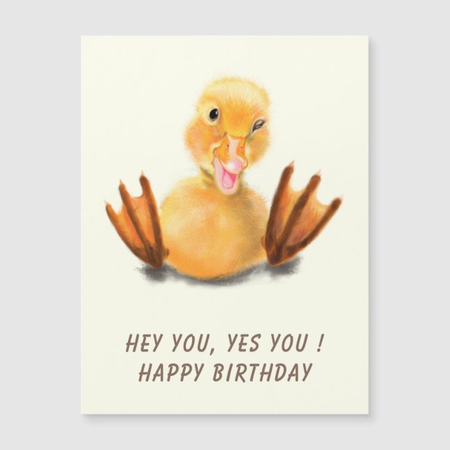Funny Joyeuse carte d'anniversaire Jouer Canard -  (Devant)