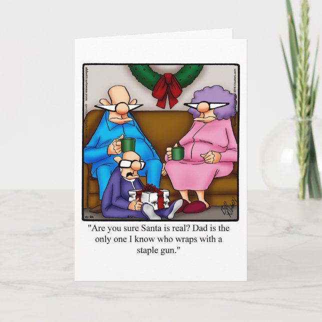 Funny Joyeux Noël Humour carte de voeux (Devant)