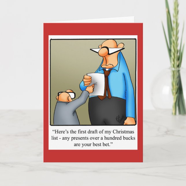 Funny Joyeux Noël Humour carte de voeux (Devant)