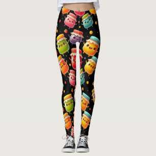 Funny Joyful Jumping Jars Jubilant Jam Leggings