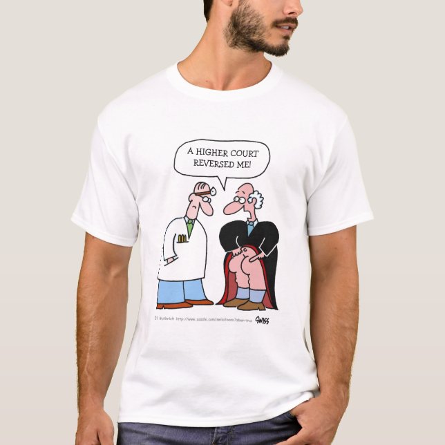 Funny Judge Cartoon für Anwalt oder Jurastudentin T-Shirt (Vorderseite)