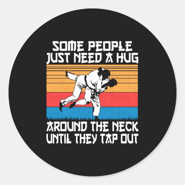 Funny Judo Jiu Jitsu Martial Arts Humor  Runder Aufkleber (Vorderseite)