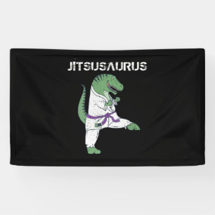 Funny Jujitsu, T-Rex Jiu Jitsu Black Belt Geschenk Banner
