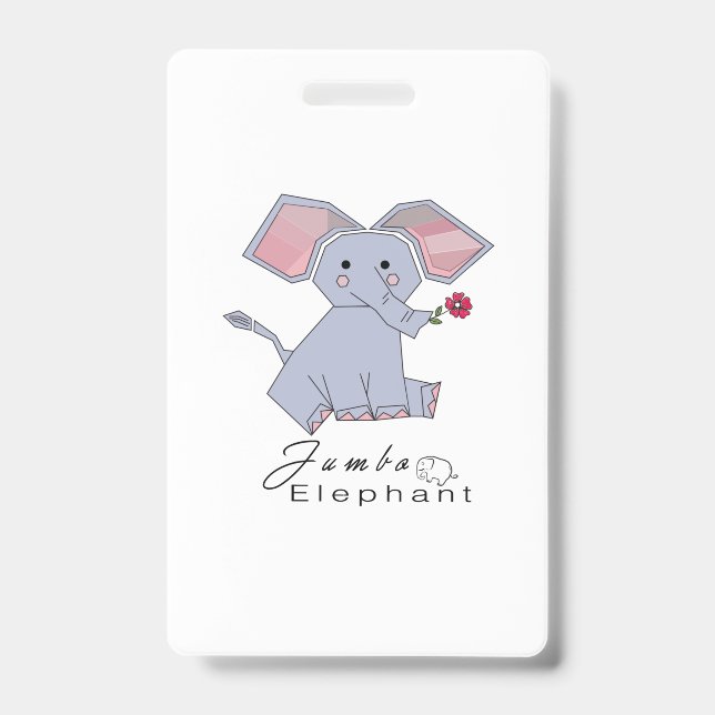 Funny Jumbo-Elefant Ausweis (Front)