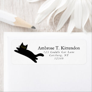 Funny Jumping Acrobat Black Cat Art Silhouette