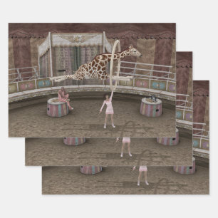 Funny Jumping Giraffe Geschenkpapier Set