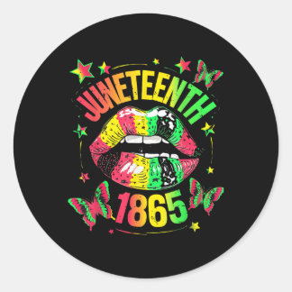 Funny Juneteenth 1865 Black Queen Vibes Freedom Li Runder Aufkleber