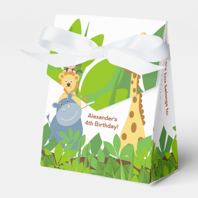 Funny Jungle Baby Animals Tent Fevor Box Geschenkschachtel (Vorderseite)