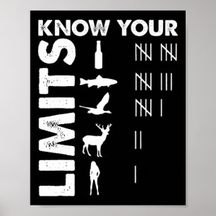Funny Junter kennt deine Grenzen und jagt sie drau Poster