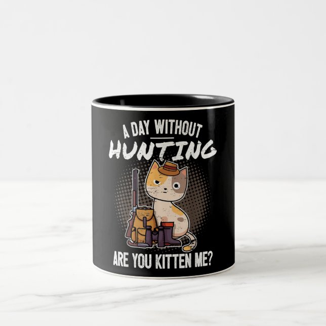 Funny Junting I cat are you Kite Me Liebhaber Zweifarbige Tasse (Mittel)