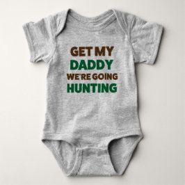 Funny Junting Jersey Bodysuit for Baby and Daddy Baby Strampler