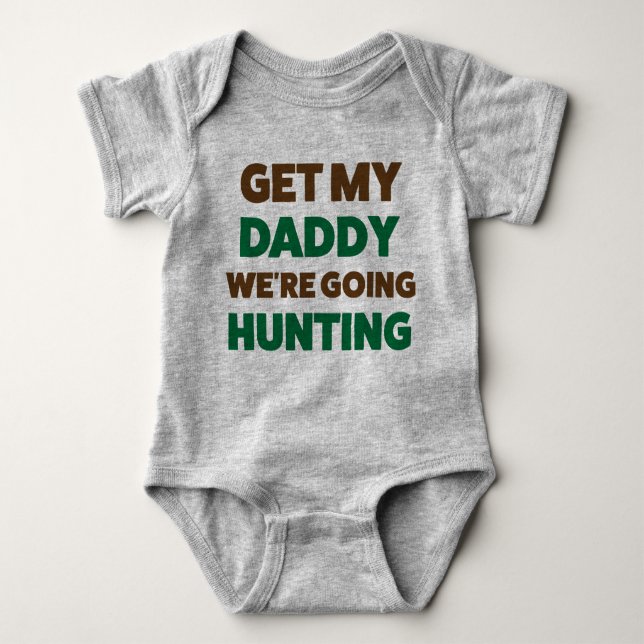 Funny Junting Jersey Bodysuit for Baby and Daddy Strampler (Vorderseite)