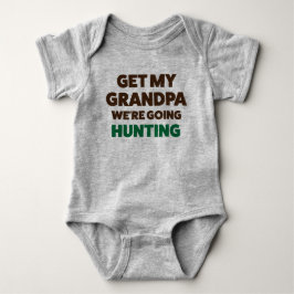 Funny Junting Jersey Bodysuit for Baby by Grandpa Baby Strampler