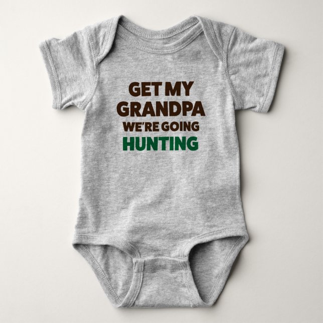 Funny Junting Jersey Bodysuit for Baby by Grandpa Baby Strampler (Vorderseite)