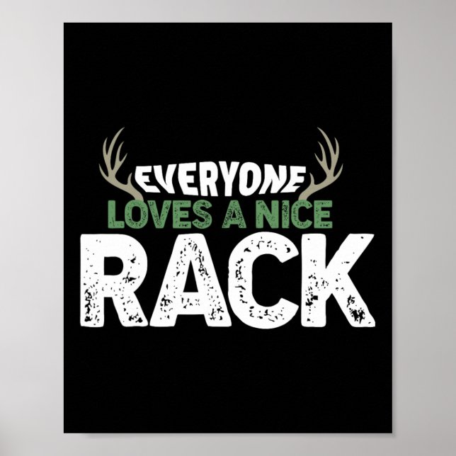 Funny Junting Nice Rack Antlers Deer Hunter Spaß Poster (Vorne)