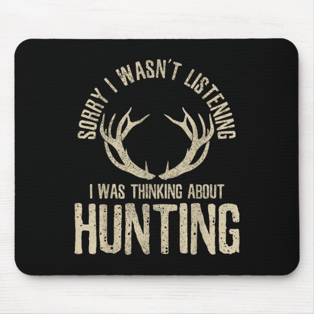 Funny Junting Quote Sprichwort Deer Venison Elk Hu Mousepad (Vorne)