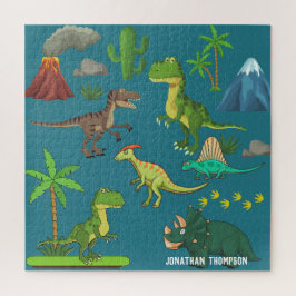 Funny Jurassic mit Monogramm Gebirgsblau