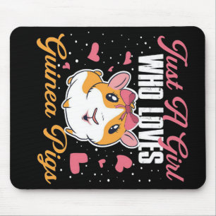 Funny Jus A Girl Who Lieben Guinea Schweine Mousepad