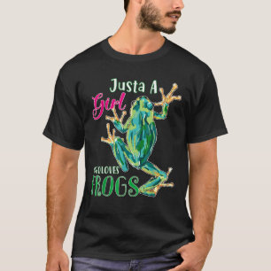 Funny Just a Girl, der Frösche Niedliche Frösche L T-Shirt