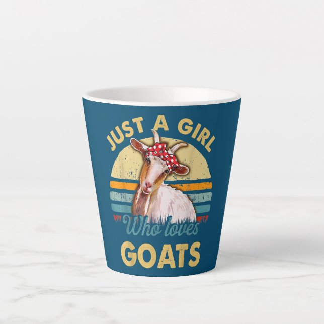 Funny Just a Girl, die Ziegen Lieben  Milchtasse (Vorderseite)