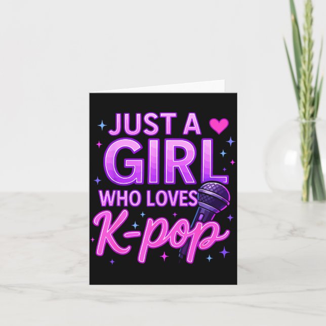 Funny Just A Girl Who Loves K-p  Karte (Vorderseite)