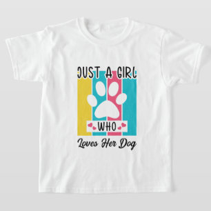 Funny Just Girl Liebe Hund T-Shirt