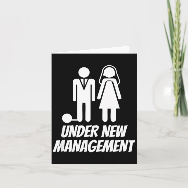 Funny Just Married , Fun Newlywed Gag For Men  Karte (Vorderseite)