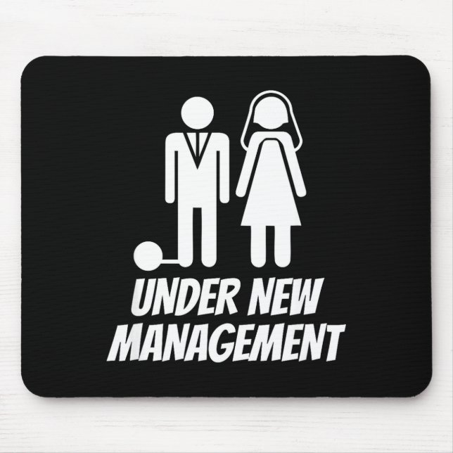 Funny Just Married , Fun Newlywed Gag For Men  Mousepad (Vorne)