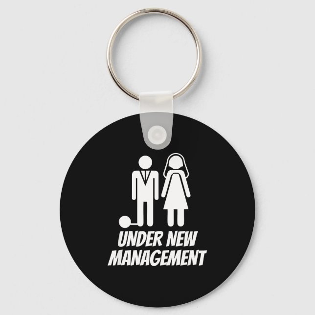 Funny Just Married , Fun Newlywed Gag For Men  Schlüsselanhänger (Vorderseite)