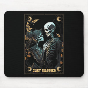 Funny Just Married Husband Ehefrau Skeleton Bachel Mousepad