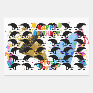 Funny Kackend Hund Geburtstagsfeier Geschenkpapier Set