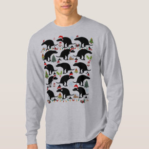 Funny Kackend Hund Weihnachtsmuster T-Shirt