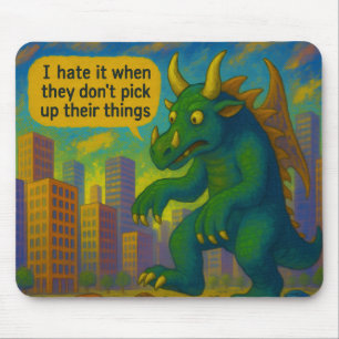 Funny Kaiju Monster Art auf Sachen Fantasy Mousepad