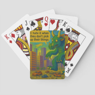 Funny Kaiju Monster Art auf Sachen Fantasy Spielkarten