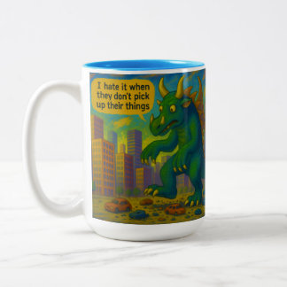 Funny Kaiju Monster Art auf Sachen Fantasy Zweifarbige Tasse