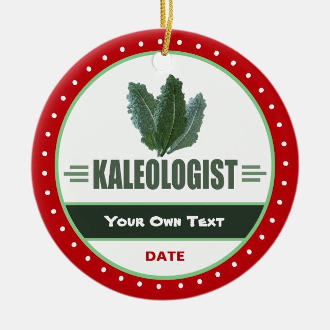 Funny Kale Liebhaber Keramikornament (Vorne)