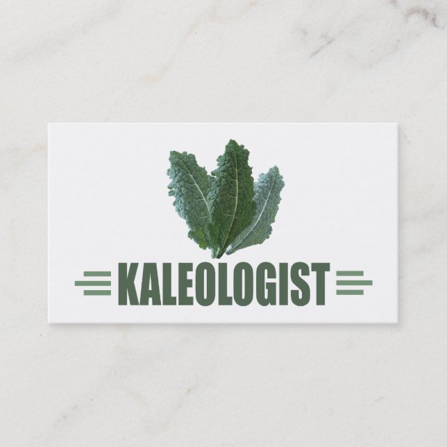 Funny Kale Lover Visitenkarte (Vorderseite)
