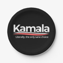 Funny kamala 2024, buchstäblich die einzige Sane-W Pappteller